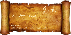 Gellért Anna névjegykártya
